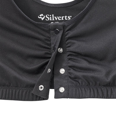 Silverts® Adaptive Front Snap Closure Bra, Medium, Black, 1 Each (Compression Garments) - Img 4