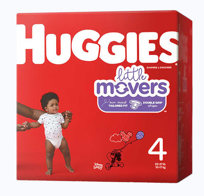 Huggies® Little Movers® Diaper, Size 4, 1 Case of 88 () - Img 1