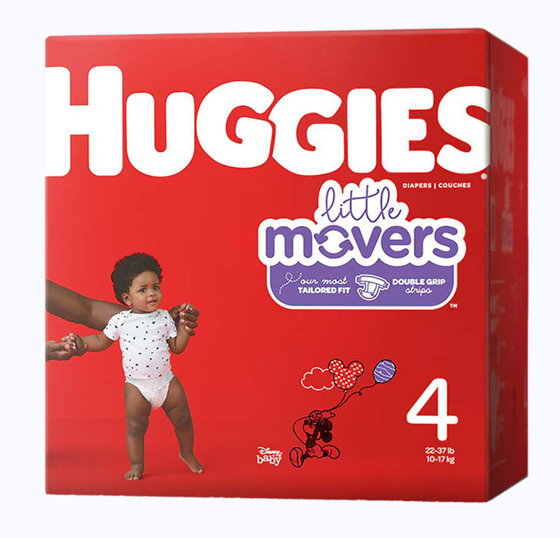 Huggies® Little Movers® Diaper, Size 4, 1 Case of 88 () - Img 1
