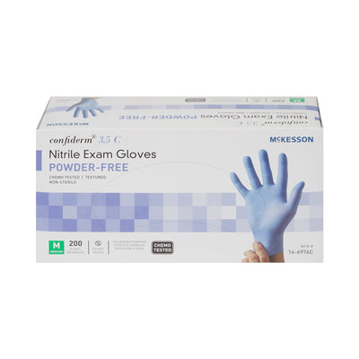 McKesson Confiderm® 3.5C Nitrile Exam Glove, Medium, Blue, 1 Box of 200 () - Img 6