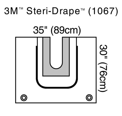 3M™ Steri-Drape™ Sterile U-Pouch Orthopedic Drape, 35 x 30 Inch, 1 Box of 5 (Procedure Drapes and Sheets) - Img 1