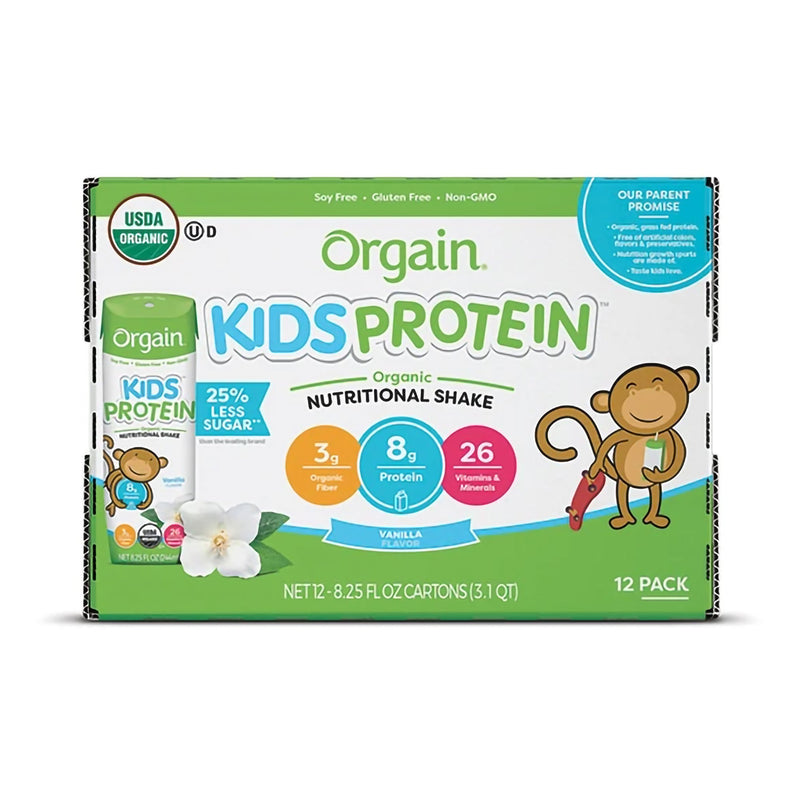 Orgain® Kids® Protein Organic Vanilla Pediatric Oral Supplement, 8.25 oz. Carton, 1 Case of 12 () - Img 2