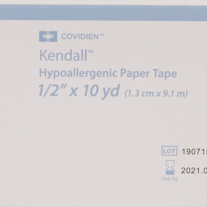 Kendall™ Hypoallergenic Paper Medical Tape, 1/2 Inch x 10 Yard, White, 1 Box of 24 (General Wound Care) - Img 3