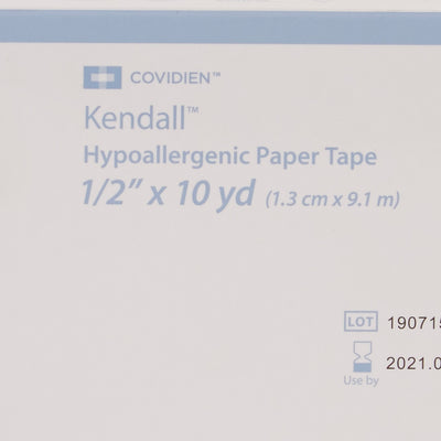 Kendall™ Hypoallergenic Paper Medical Tape, 1/2 Inch x 10 Yard, White, 1 Case of 240 (General Wound Care) - Img 3