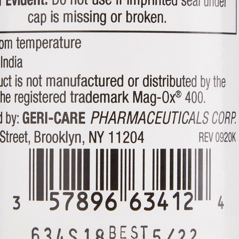 Geri-Care® Magnesium Oxide Mineral Supplement, 1 Bottle (Over the Counter) - Img 2