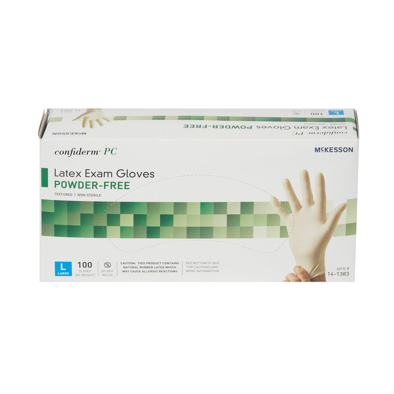 McKesson Confiderm® Latex Exam Glove, Large, Ivory, 1 Box of 100 () - Img 6