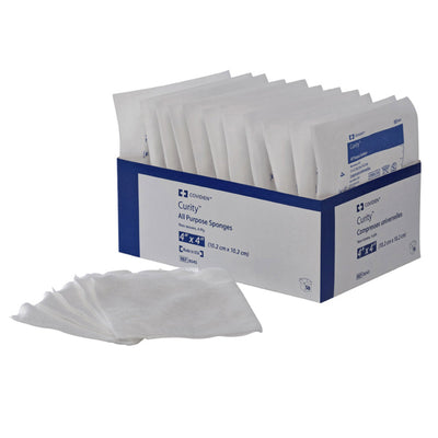 Curity™ Sterile Nonwoven Sponge, 4 x 4 Inch, 1 Case of 160 (General Wound Care) - Img 1