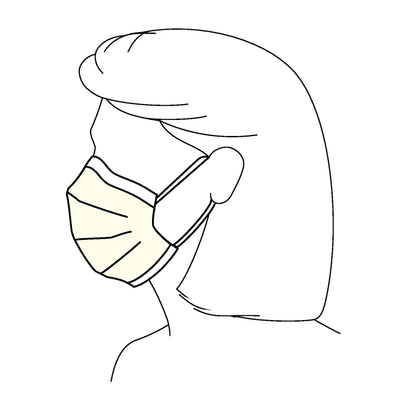 Halyard Procedure Mask, Pleated, One Size Fits Most, Yellow, Non-Sterile, 1 Case of 500 (Masks) - Img 3