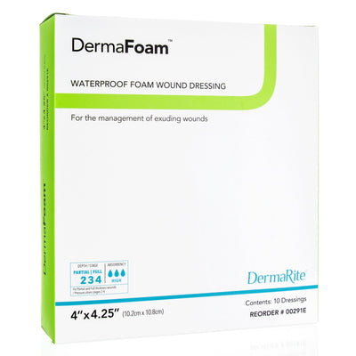 DermaFoam® Nonadhesive without Border Foam Dressing, 4 x 4¼ Inch, 1 Box of 10 (Advanced Wound Care) - Img 2