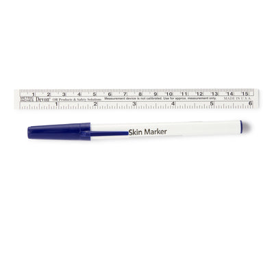 Devon™ Regular Tip Surgical Skin Marker with Ruler, 1 Box of 25 (Skin Markers) - Img 3