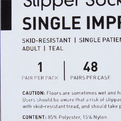 McKesson Slipper Socks, Large, Teal, 1 Case of 48 (Slippers and Slipper Socks) - Img 8