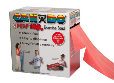 CanDo® Perf 100™ Exercise Resistance Band, Red, 5 Inch x 100 Yard, Light Resistance, 1 Each (Exercise Equipment) - Img 1