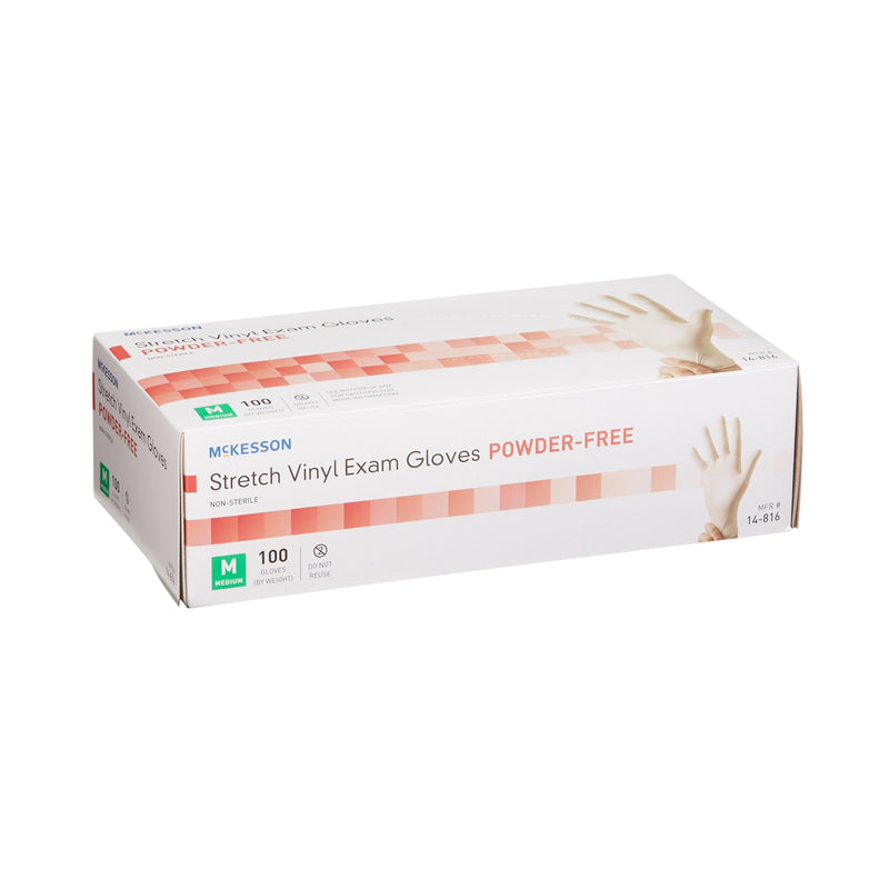 McKesson Stretch Vinyl Exam Glove, Medium, Ivory, 1 Box of 100 () - Img 4