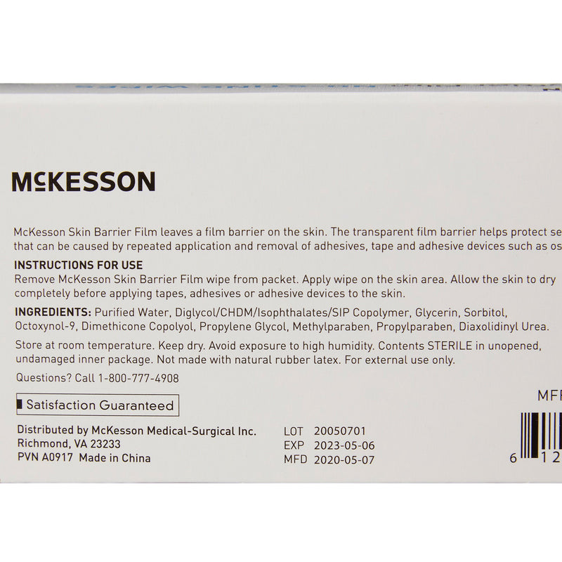 McKesson Skin Barrier Wipe, 1 Box of 25 (Skin Care) - Img 3