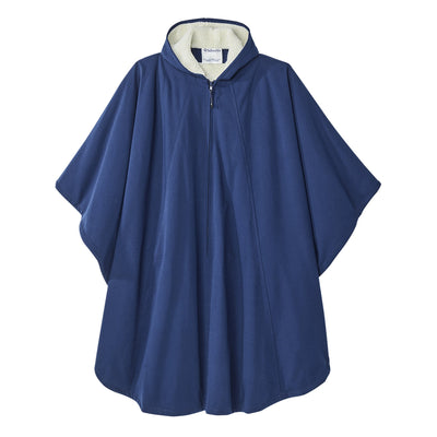 Silverts® Warm Wheelchair Cape with Hood, Navy Blue, 1 Each (Capes and Ponchos) - Img 1