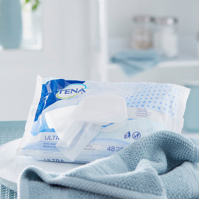 Tena Ultra Unscented Washcloths, 1 Pack of 48 (Skin Care) - Img 6