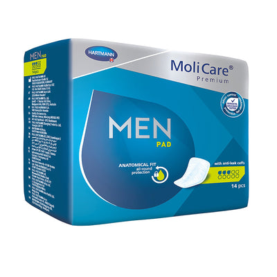 MoliCare® Premium Men 3 Drop Bladder Control Pad, 7 x 10 Inch, 1 Case of 112 () - Img 1