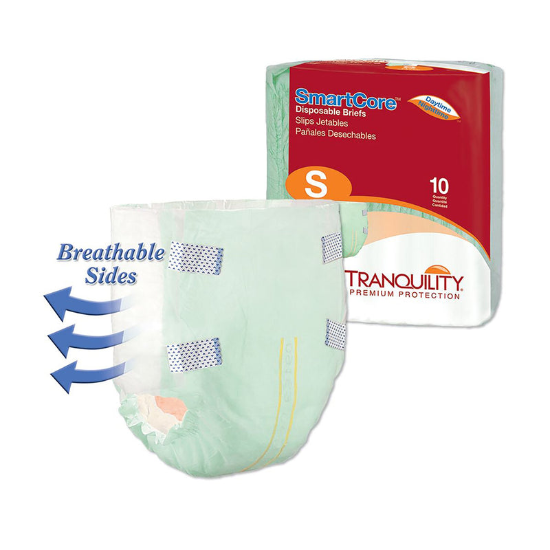 Tranquility SmartCore™ Maximum Protection Incontinence Brief, Small, 1 Pack of 10 () - Img 1