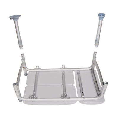 drive™ Aluminum Knocked Down Bath Transfer Bench, 17¾ – 21¾ Inch Seat Height, 1 Each (Transfer Equipment) - Img 2