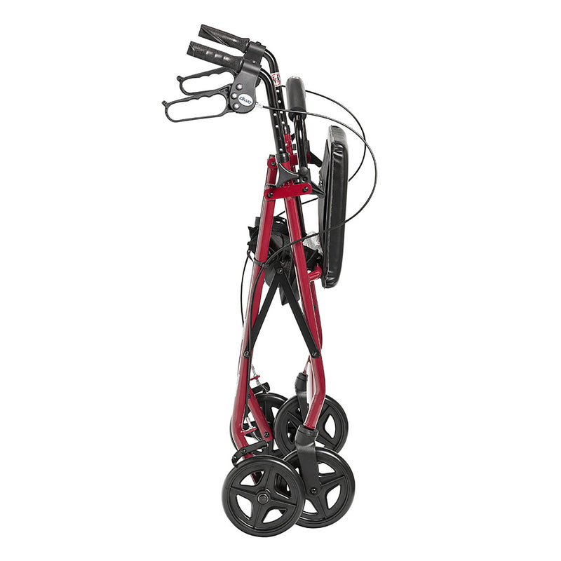 drive™ 4 Wheel Rollator, Red, 1 Each (Mobility) - Img 7