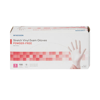 McKesson Stretch Vinyl Exam Glove, Small, Ivory, 1 Box of 100 () - Img 6