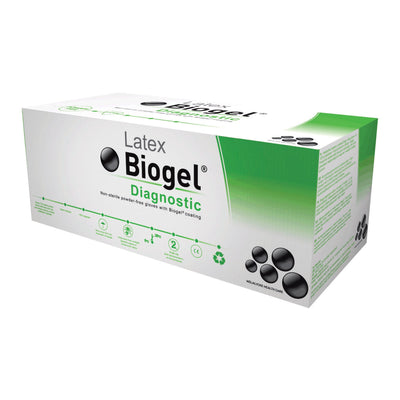 Biogel® Diagnostic™ Extended Cuff Length Exam Glove, Size 7, Straw, 1 Box of 25 () - Img 1