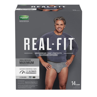 Depend® Real Fit® Maximum Absorbent Underwear, Small / Medium, 1 Case of 28 () - Img 2