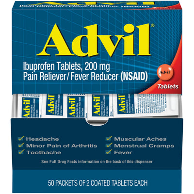 Advil® Ibuprofen Pain Relief Tablet, 1 Box of 100 (Over the Counter) - Img 1