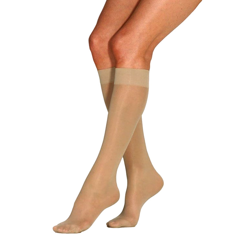 Jobst® Ultra sheer Compression Knee-High Stockings, Medium, Sun Bronze, 1 Pair (Compression Garments) - Img 1