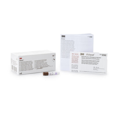 3M Attest Rapid Readout Sterilization Biological Indicator Vial, 1 Box of 50 (Sterilization Indicators) - Img 1