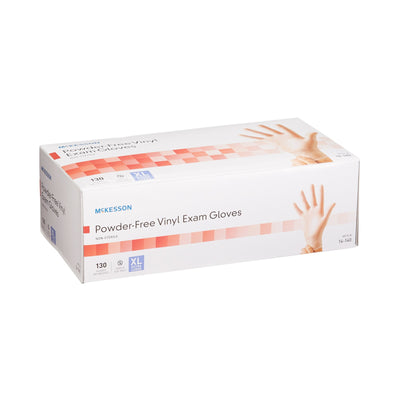 McKesson Vinyl Exam Glove, Extra Large, Clear, 1 Box of 130 () - Img 4