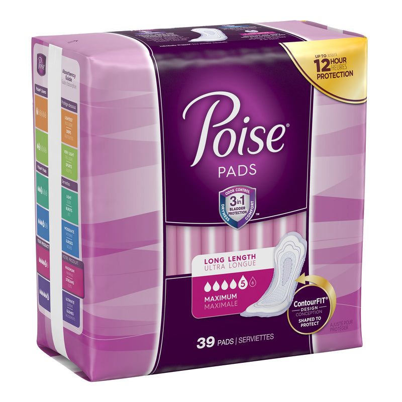 Poise® Maximum Bladder Control Pad, 14.6 Inch Length, 1 Case of 78 () - Img 3