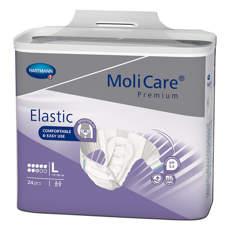 MoliCare® Premium Elastic Incontinence Brief, 8D, Large, 1 Bag of 24 () - Img 1