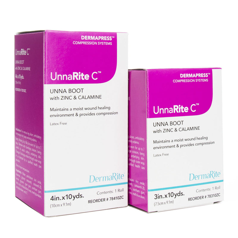 UnnaRite C™ Unna Boot with Calamine and Zinc Oxide, 4 Inch x 10 Yard, 1 Box (General Wound Care) - Img 3