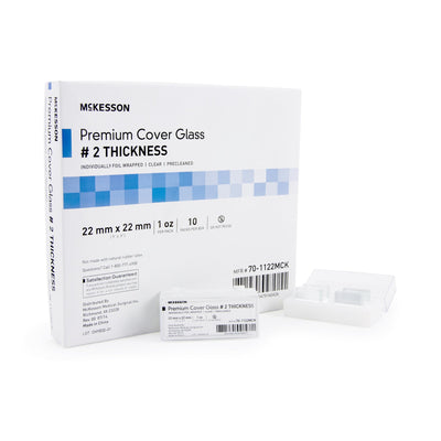 McKesson Premium No. 2 Thickness Cover Glass, 22 x 22 mm, 1 Box of 10 (Laboratory Glassware and Plasticware) - Img 5