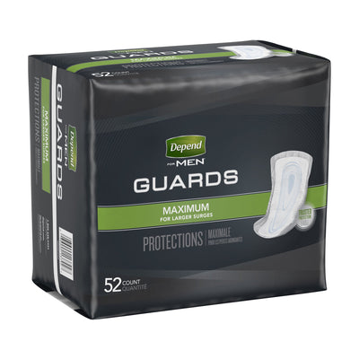 Depend Guards Incontinence Pads, Disposable, Maximum Absorbency, 12" Length, 1 Bag of 52 () - Img 3