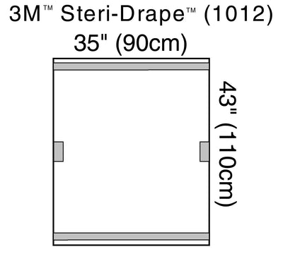 3M Steri-Drape Fluoroscope Cover, Sterile, Transparent Plastic, Disposable, 35" x 43", 1 Box of 10 (Equipment Drapes and Covers) - Img 1