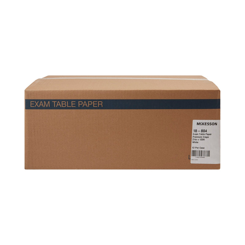 McKesson Crepe Table Paper, 21 Inch x 125 Foot, White, 1 Case of 12 (Table Paper) - Img 2