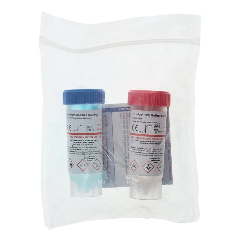 Para-Pak® 2-Vial Specimen Collection and Transport Kit, Parasitology, 1 Box of 10 (Specimen Collection) - Img 1