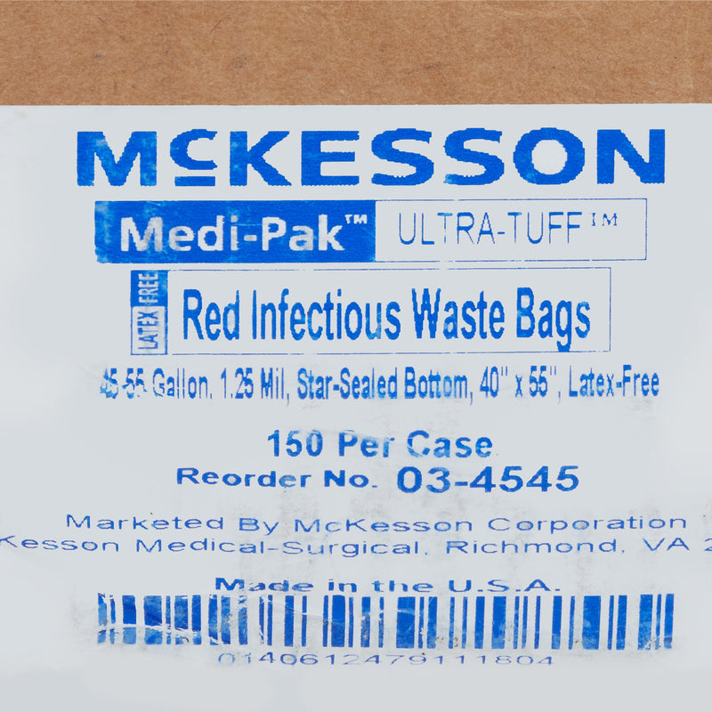 McKesson 45 - 55 Gallon Infectious Waste Bag, 1 Case of 150 (Bags) - Img 4