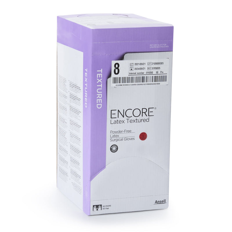 Encore® Latex Textured Surgical Glove, Size 8, Ivory, 1 Case of 200 () - Img 2