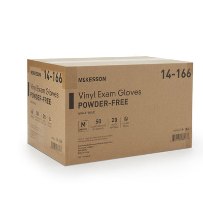 McKesson Confiderm® Vinyl Exam Glove, Medium, Clear, 1 Box of 50 () - Img 6