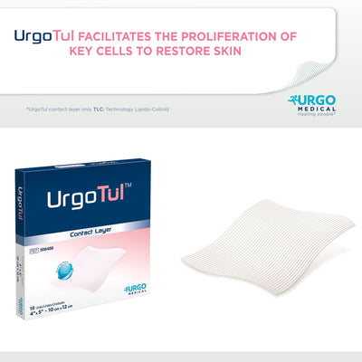UrgoTul™ Impregnated Contact Layer Dressing, 4 x 5 Inch, 1 Box of 10 () - Img 5