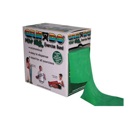 CanDo® Perf 100™ Exercise Resistance Band, Green, 5 Inch x 100 Yard, Medium Resistance, 1 Each (Exercise Equipment) - Img 1