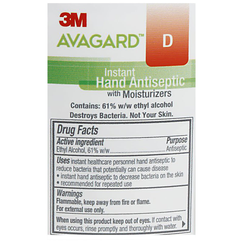 3M Avagard D Hand Antiseptic, 16 oz, Pump Bottle, 1 Case of 12 (Skin Care) - Img 2