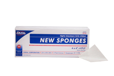 Dukal™ NonSterile Nonwoven Sponge, 4 x 4 Inch, 1 Case of 10 (General Wound Care) - Img 1