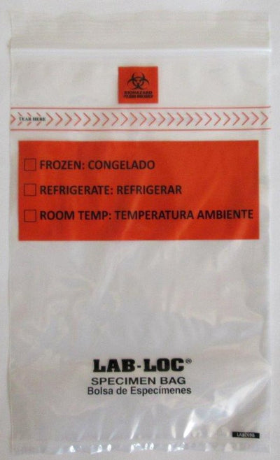 LAB-LOC® Specimen Transport Bag with Document Pouch, 6 x 9 Inch, 1 Case of 1000 (Specimen Collection) - Img 1