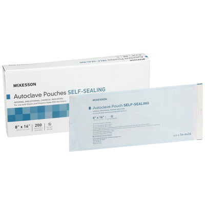 McKesson Sterilization Pouch, 8 x 16 Inch, 1 Box of 200 (Sterilization Packaging) - Img 1