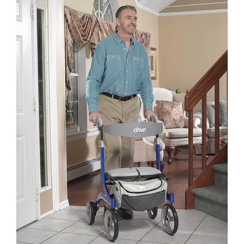 drive™ Nitro DLX 4 Wheel Rollator, 33½ – 38½ Inch, 1 Each (Mobility) - Img 5