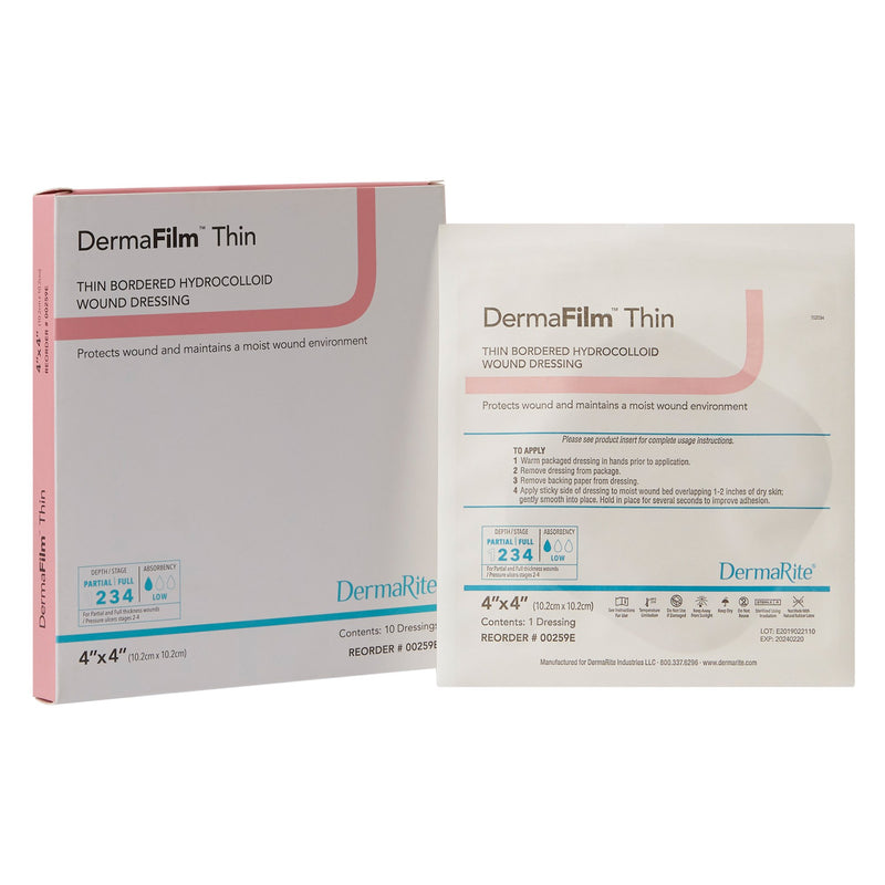 DermaFilm® Hydrocolloid Dressing, 4 x 4 Inch, 1 Each (Advanced Wound Care) - Img 1